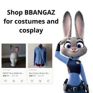 Zootopia Hopps Costume Cosplay Bunny Rabbit Ears
